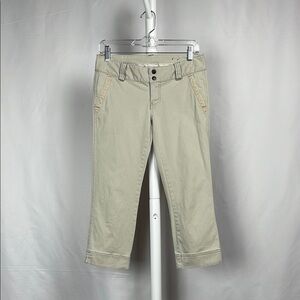 Vintage American Eagle Outfitters Khaki Capris Low Rise Cropped Pants Women’s 0